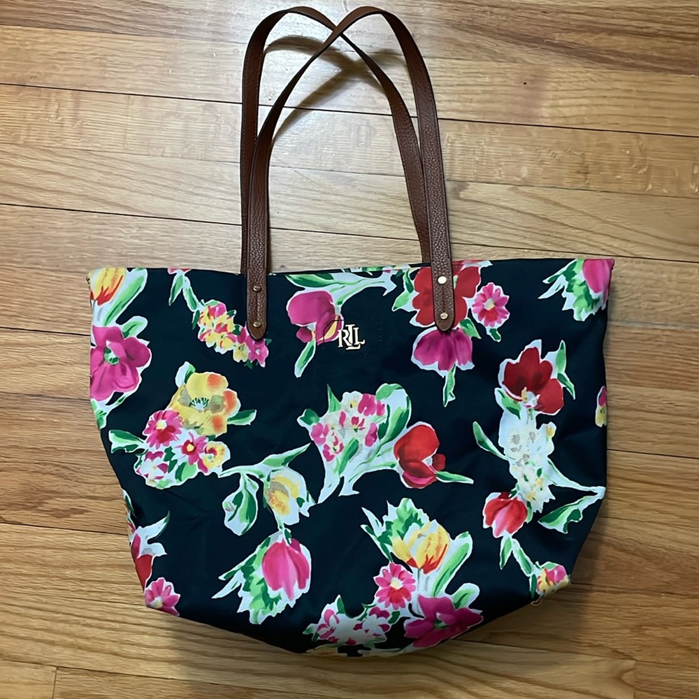 Ralph Lauren floral print nylon tote bag